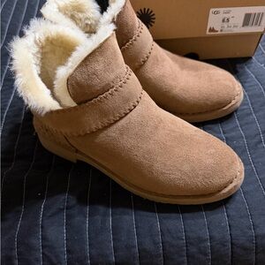 UGG Mac Kay Chestnut Shearling Ankle Boots